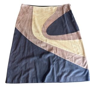 Kenneth Cole New York A-Line Skirt in Black, Tan, and Brown